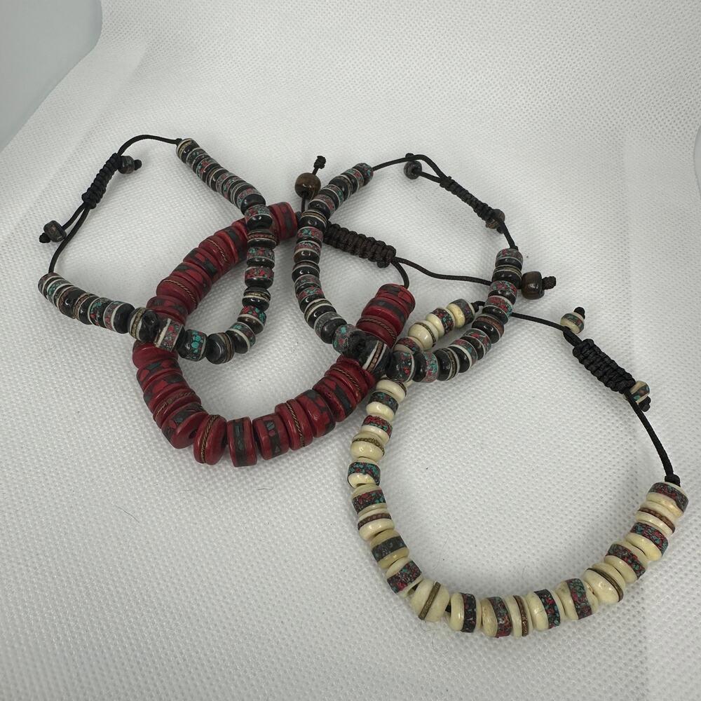 Handcrafted Bohemian Beaded Necklaces Set - Unique Tribal Designs